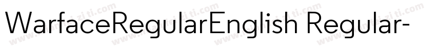 WarfaceRegularEnglish Regular字体转换